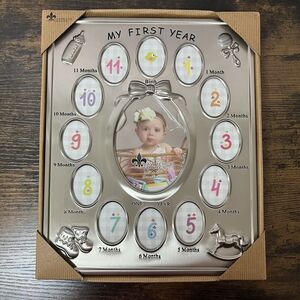 Lawrence Frames Silver Plated My First Year Picture Frame 8x10 NIB Style 830080